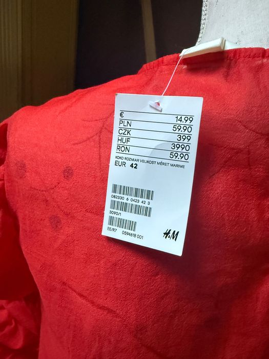 Bluza transparenta cu umeri bufanti, portocalie