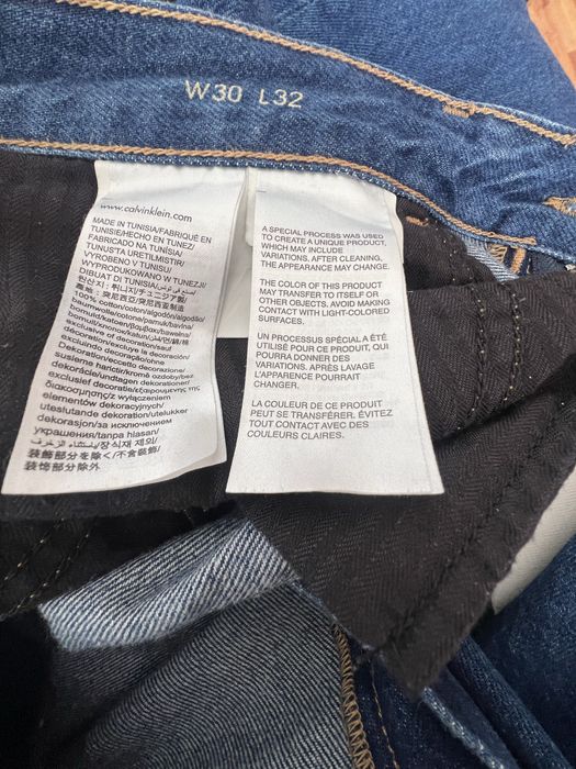 Blugi eleganti, bleumarin, de la Calvin klein Jeans, marimea 30x32, straight ankle, high-rise