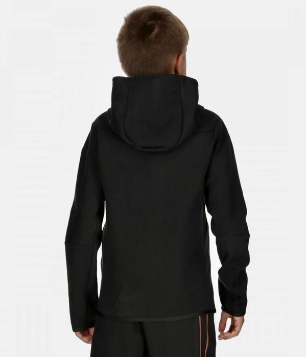 Детско горнище суитшърт  NIKE NSW TCH FLC BRUSHED FZ BLACK