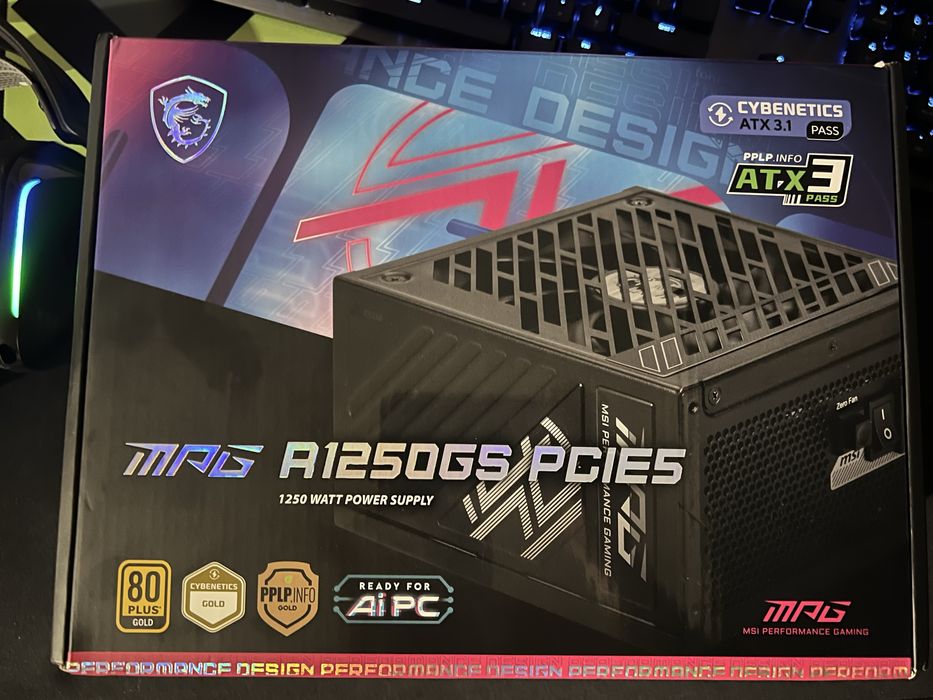 Чисто ново захранване! MSI MAG A1250GS