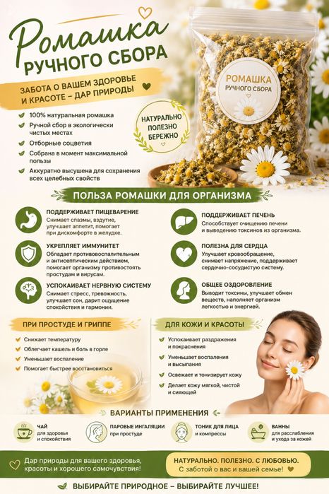 Ромашка ручного сбора