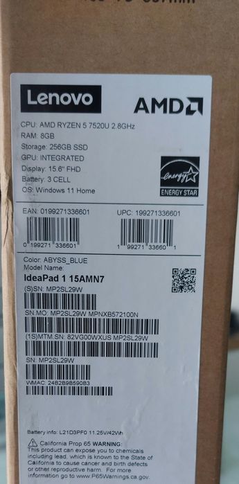 Lenovo  R5 7520U 8/256