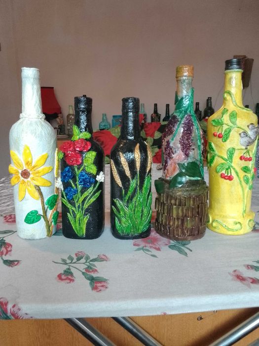 Ръчно декорирани бутилки-шишета