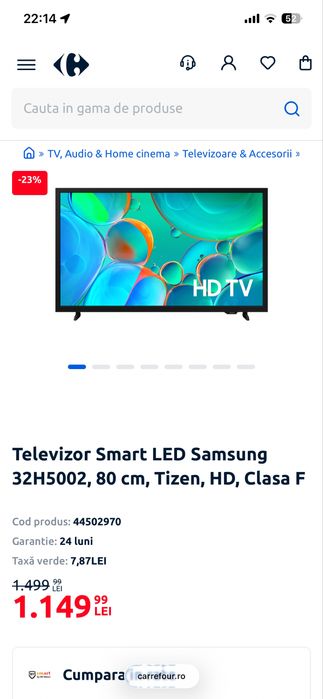 Televizor Smart Samsung 81cm