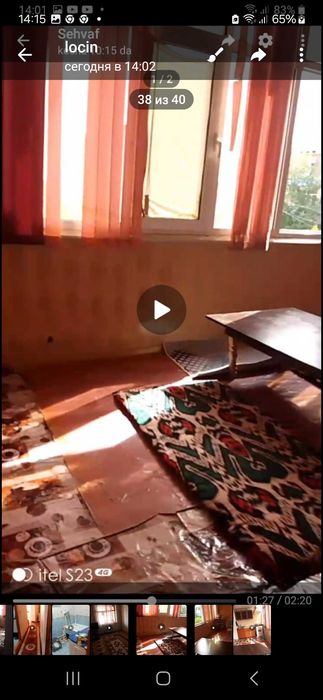 Продаётся 3х комнатная квартира в 5 м мкр на 3 м этаже