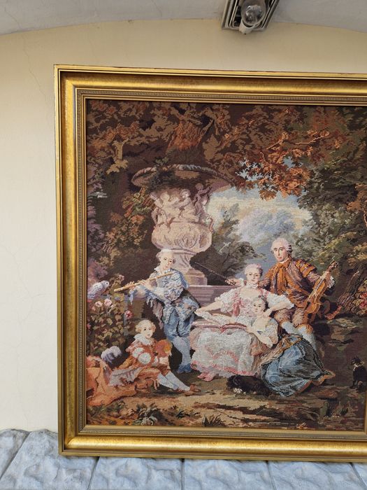 Уникален голям антикварен холандски гоблен