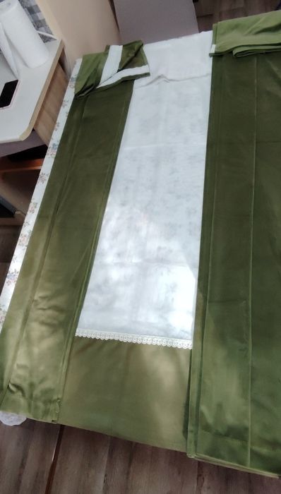 Бархатные шторы с тюлью