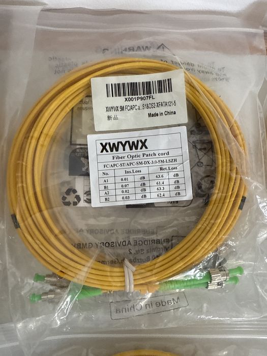 Cablu patch fibră optică 5m OM2 SX DX LSZH 3.0mm,duplex,LC FC SC ST