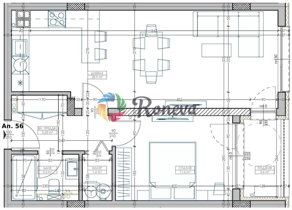 Продава се Многостаен апартамент в Варна, Младост 2 - 76 кв.м за 1553 €/кв.м - Снимка #3