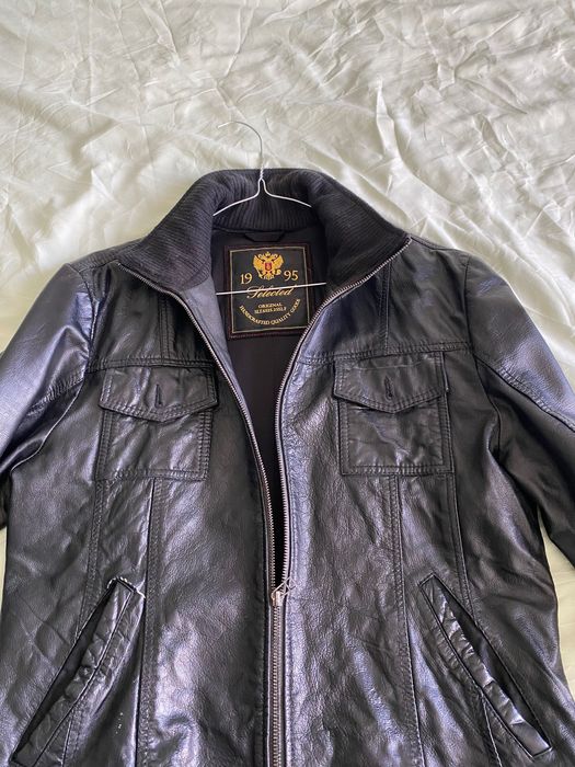 Кожено яке Jack and jones M размер