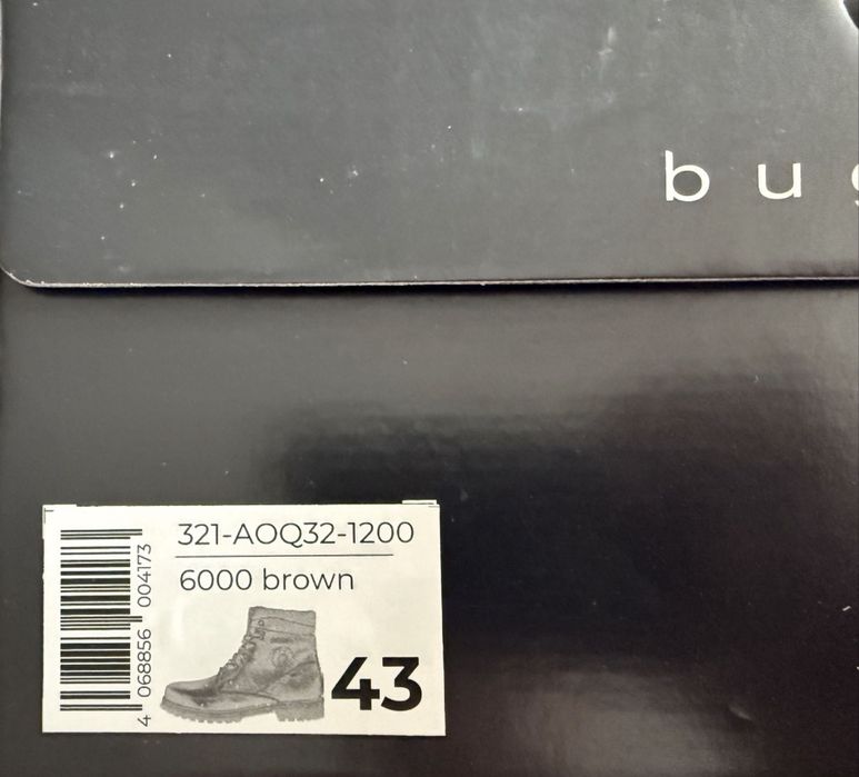 Bugatti Boots ОРИГИНАЛ мъжки/боти кубинки 43/28