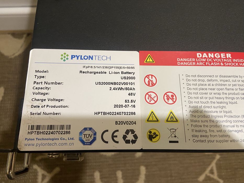 Carcasa cu bms Pylontech us2000