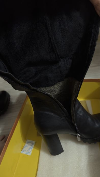 Сапоги зимние, на каблуке