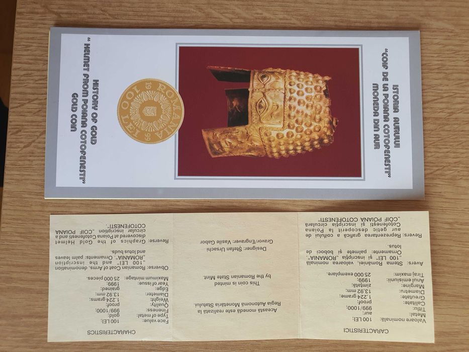 Monede numismatice BNR Aur (puritate 999,9) 1999 - 2002 - 2003 - 2010