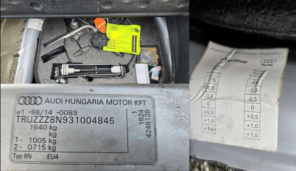 Audi TT 8N 2003 1.8T AUQ, Cabrio, Hardtop