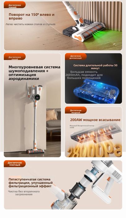 вертикальный беспроводной пылесос