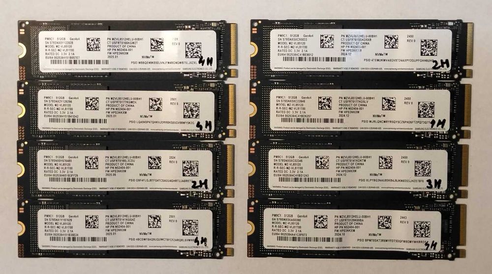 SSD 512GB Samsung M2 Nvme  PCIE gen4 , Nou, Garantie 1 AN, format 2280