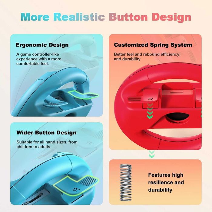 Волани за Nintendo Switch 2 Joy-Con комплект 2 броя Mario Kart