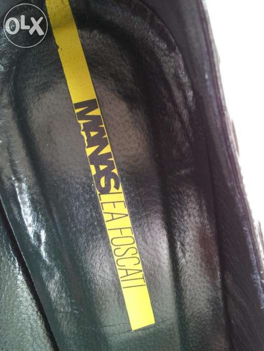 Manas Pantof deosebit negru-gri (lucrat manual)