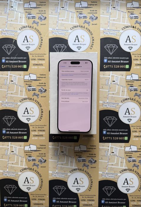 Apple iPhone 16 Pro Max 5G 256Gb Black baterie 100%