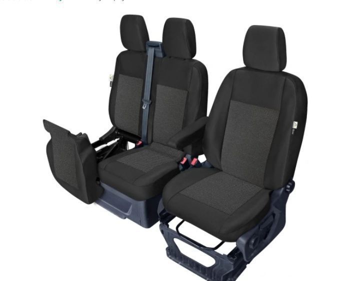 Set huse scaun dedicate Ford Transit 2018-, cu scaune 1+2 locuri, imitatie din piele
