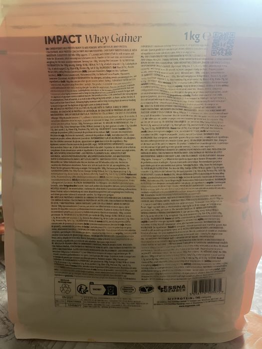 whey gainer MYPROTEIN