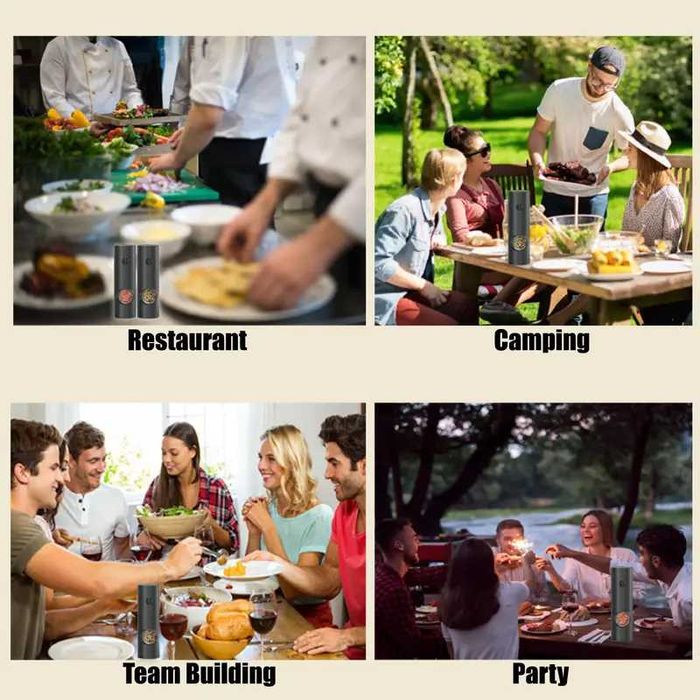 Регулируема електрическа мелничка за черен пипер, мелачка на пипер