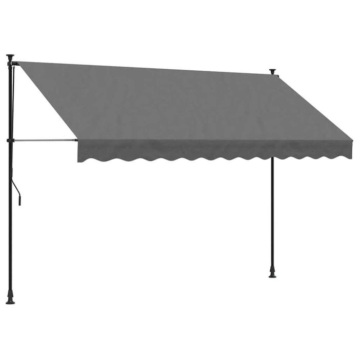Copertină retractabilă 300x150 cm, material textil și oțel, antracit VidaXL