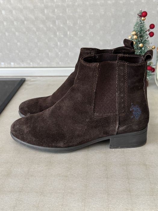 Боти естествен велур US POLO размер 36