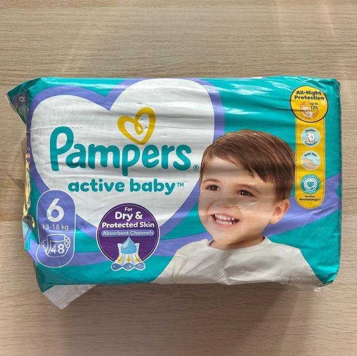 Пелени Pampers Night Pants размер 6 и Pampers Active Baby