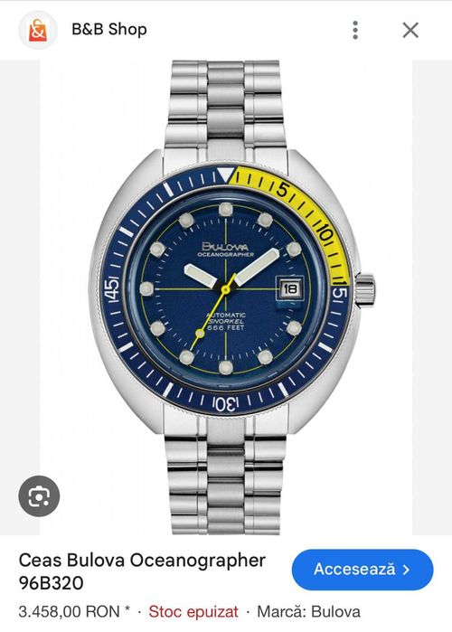 CEAS BULOVA "Devil Diver" - Oceanographer - Automatic - Full Box - NOU