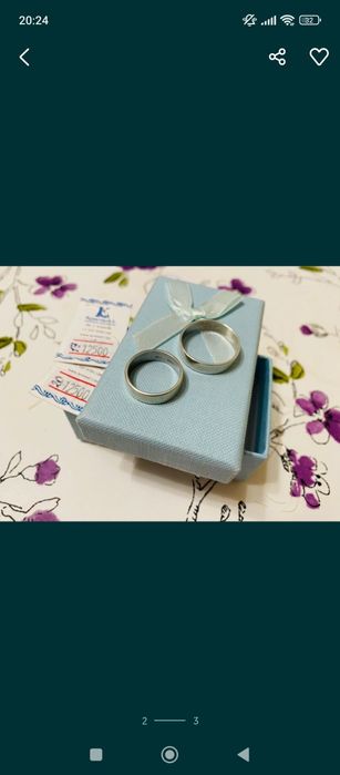 Продам парные кольца из серебра