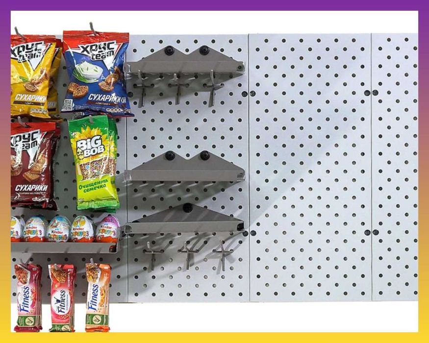 Панель перфорированная, настенная, для магазина и склада