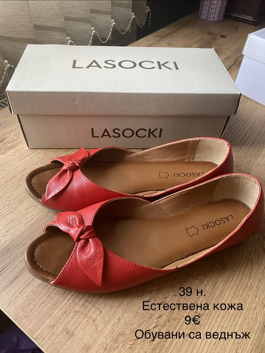 Обувки Lasocki естествена кожа 39 номер