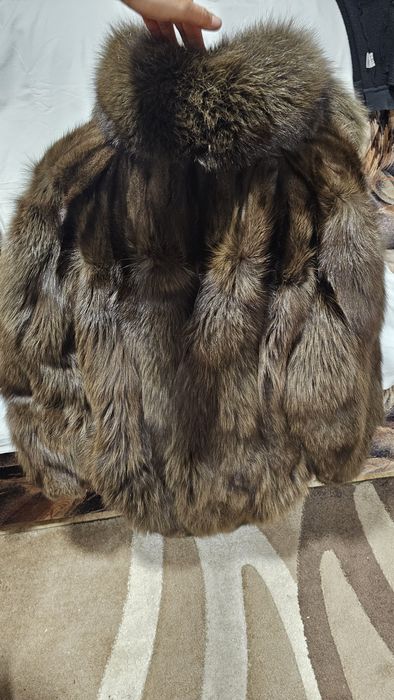 Palton Cojoc Geaca de blană naturala maro XXL 44