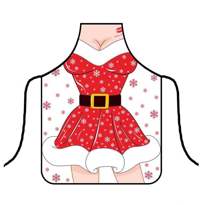 Sort de bucatarie pt gatit model Craciunita, Mos Craciun cadou inedit