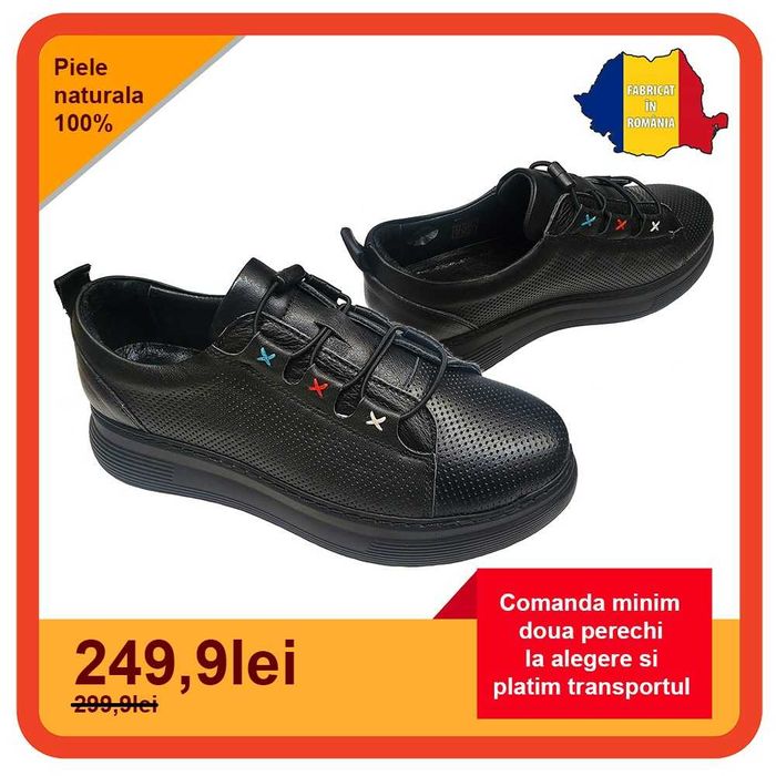 SHOETIQUE.RO Pantofi sport dama din piele naturala albi intre 36 si 41