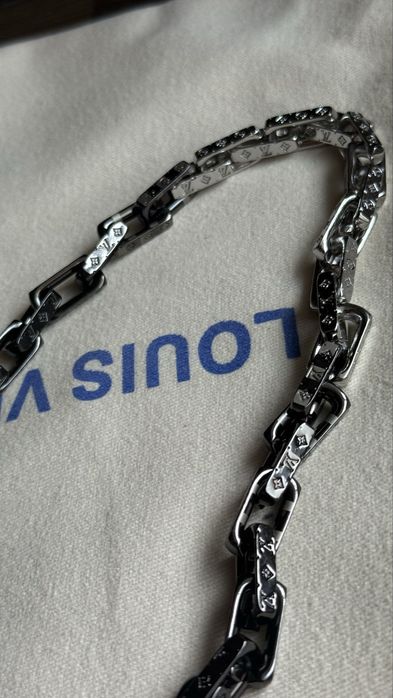 Гривна и гердан chain Louis Vuitton - Черно/Сребристо