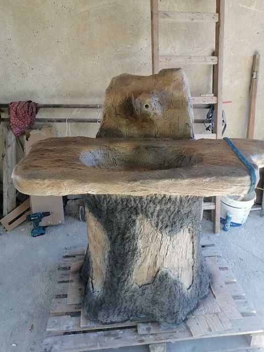 Градинска чешма от щампован бетон