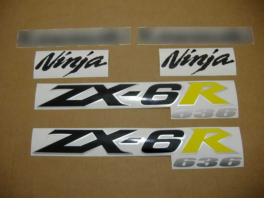 Стикери Kawasaki ZX-6R Ninja 2002-2004 лепенки кавазаки 600 зх6р zx6r