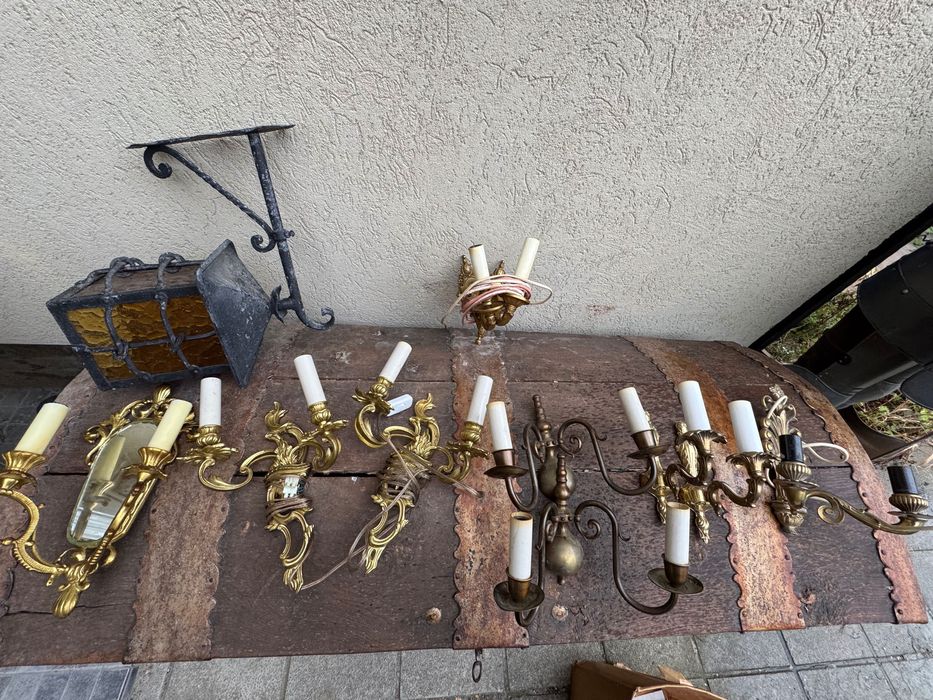 Антични Месинг аплици,свещници  и полилеи