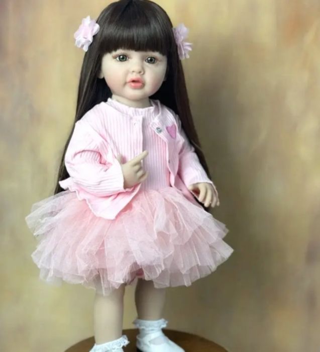 INOFJES 55cm 22inch Bebelușă Reborn care poate sta (necesită sprijin),