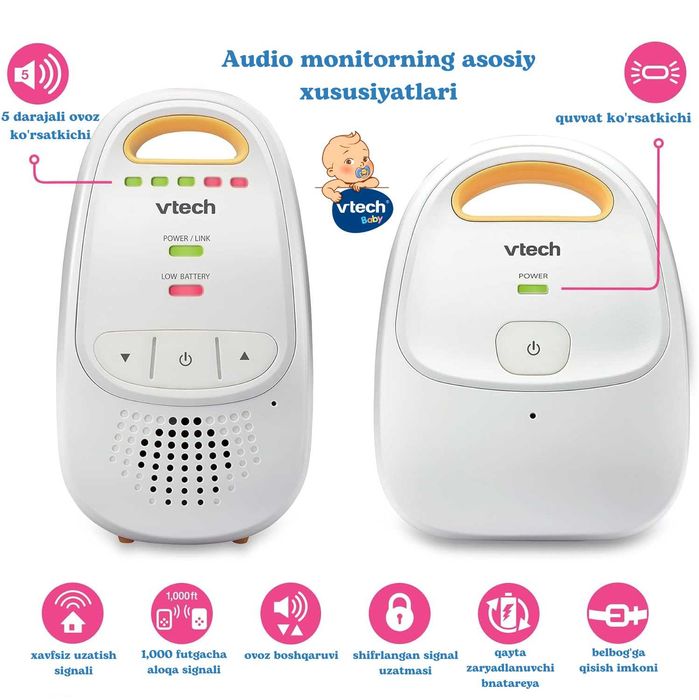 Vtech DM 111 Audio monitor- Motorola MBP21 Audio monitor - Радионяня