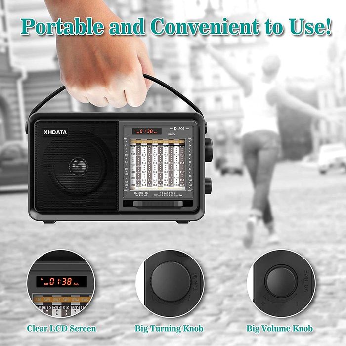 XHDATA D-901 World Band радиоприемник, USB/TF/MP3 Music Player