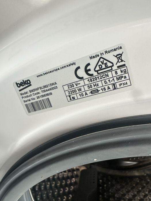 Чистно нова пералня BEKO pro smart inverter b300- 8 kg