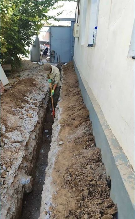 КАНАЛИЗАЦИЯ,ВОДОПРОВОД. сантехника. копаем траншея,яма