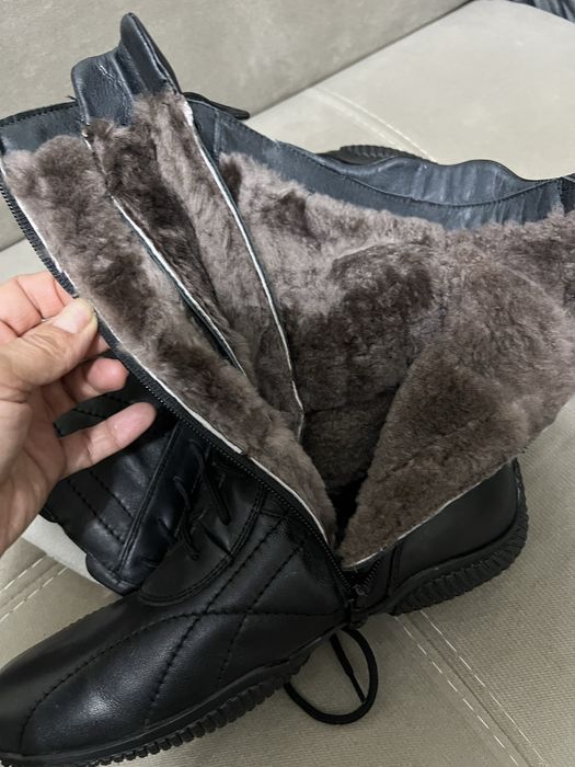 Ботинки зимние кожаные новые