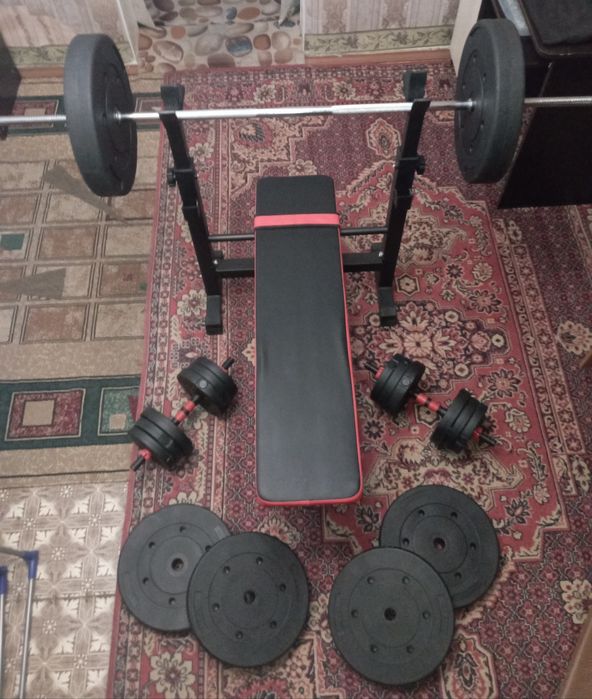 Скамья, штанга, гантели дёшево
