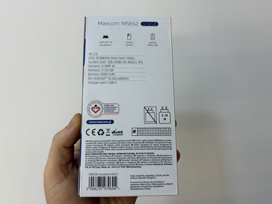 MaxCom MS 652, 32 gb, 3 gb ram, Lte 4g, Black, dual sim, nou la cutie