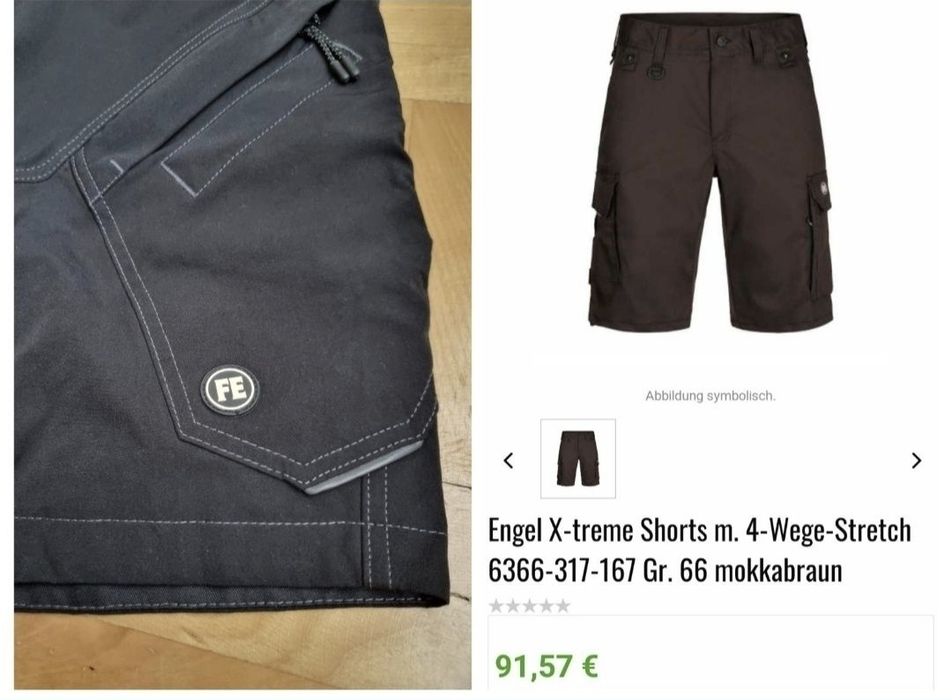 Pantaloni scurți de lucru Engel, Noi cu eticheta - Bărbați - 50
